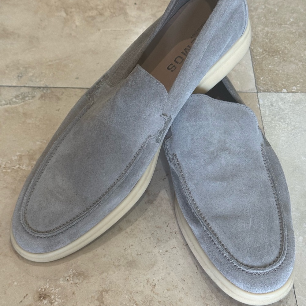 Men's Gray Suede Loafers
